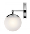Applique Jasper, chrome poli, verre opale, 2 LED