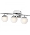 Applique Jasper, chrome poli, verre opale, 3 LED