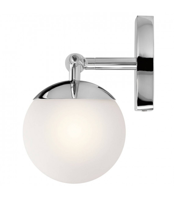 Lámpara de pared Jasper, cromo pulido, vidrio opal, 3 LED