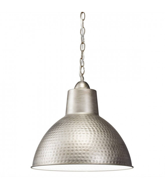 Lampada a sospensione Missoula, metallo martellato, modello piccolo