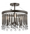 plafonnier ventilateur vintage 2 ampoules e27 max 60w brun patiné