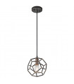 plafonnier ventilateur vintage 2 ampoules e27 max 60w brun patiné