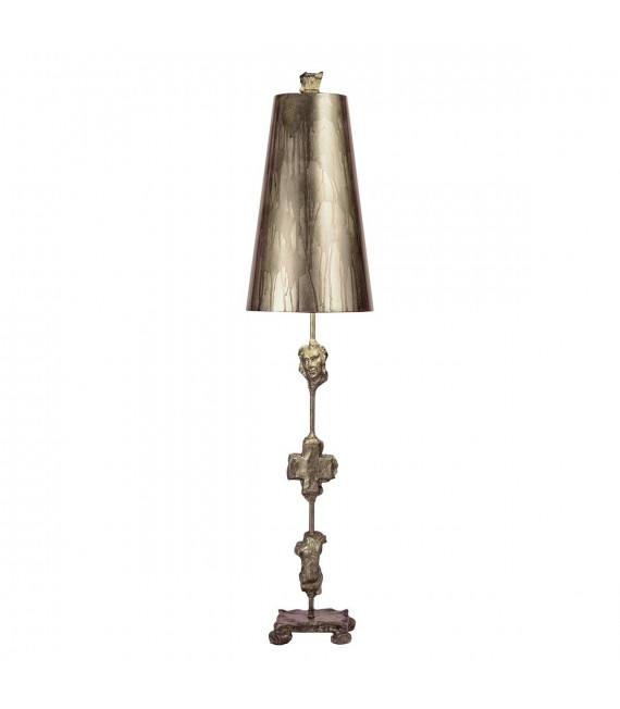 Lampada frammento, argento, con paralume
