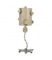 plafonnier ventilateur vintage 2 ampoules e27 max 60w brun patiné