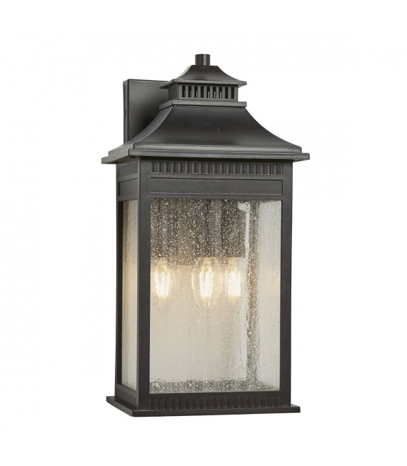 Livingston Wandleuchte, kaiserliche Bronze, Glas, großes Modell