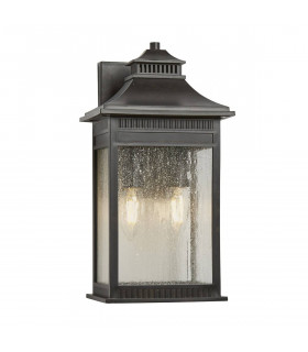 Lampada da parete Livingston, bronzo imperiale, vetro, modello medio