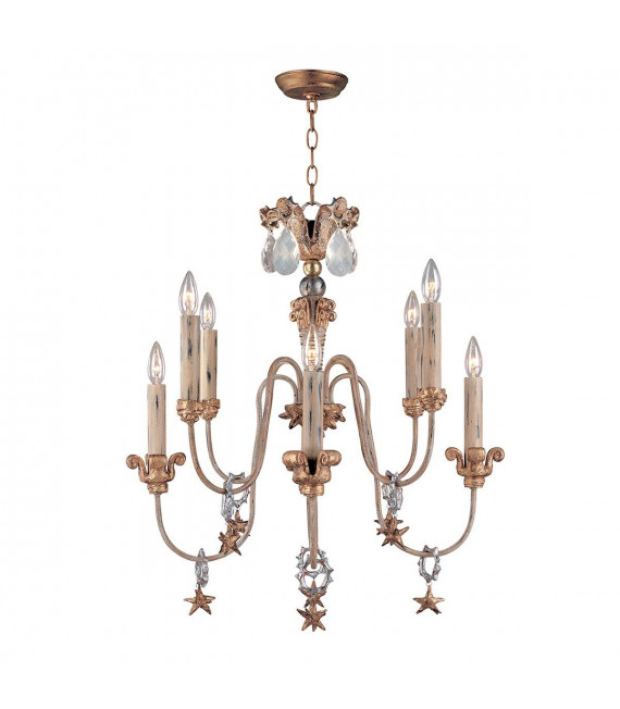 Ciondolo Maiden Voyage, argento e cristallo, 6 lampadine