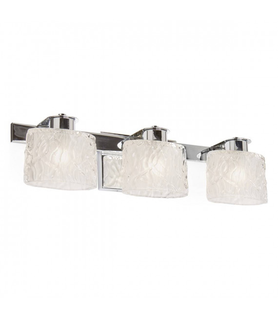 Lampada da parete Seaview, cromo lucido, vetro smerigliato, 3 LED
