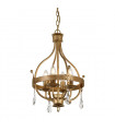 plafonnier ventilateur vintage 2 ampoules e27 max 60w brun patiné