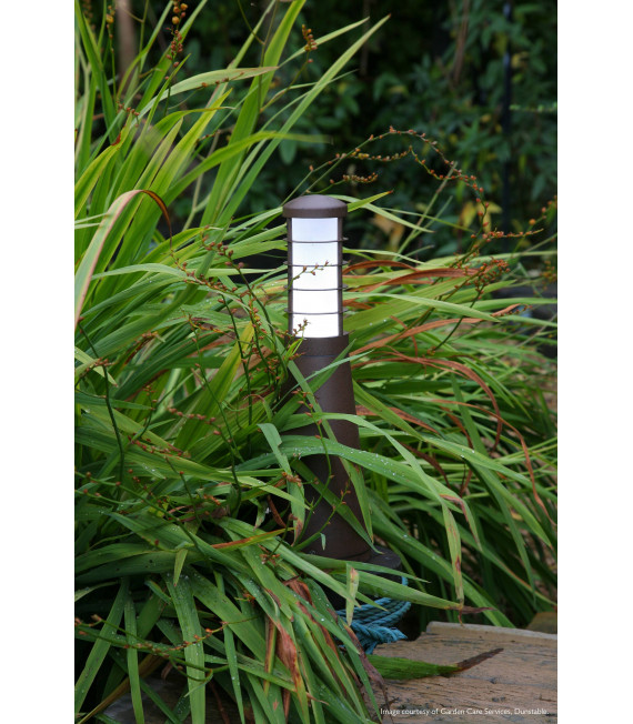Borne Bronze19, vert de gris, Led