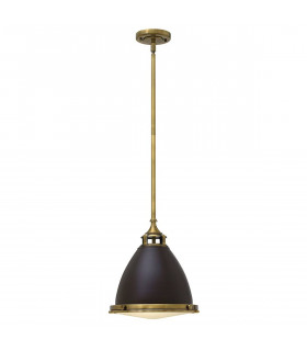 Lámpara colgante Amelia, cromo y vidrio, 32 cm.