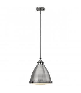 Lámpara colgante Amelia, zinc y vidrio, 32 cm.