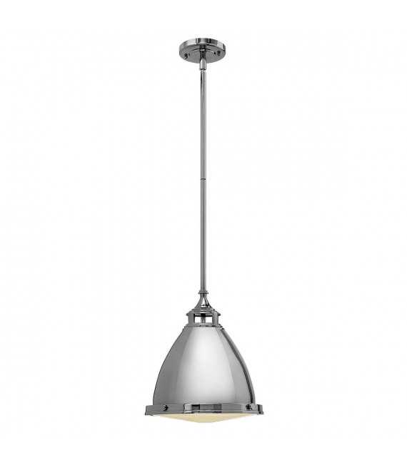 Amelia Pendelleuchte, antike Ncikel und Glas, 32 cm