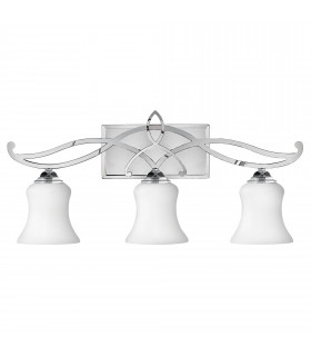 Aplique Brooke, cromo pulido y cristal opal, 1 bombilla