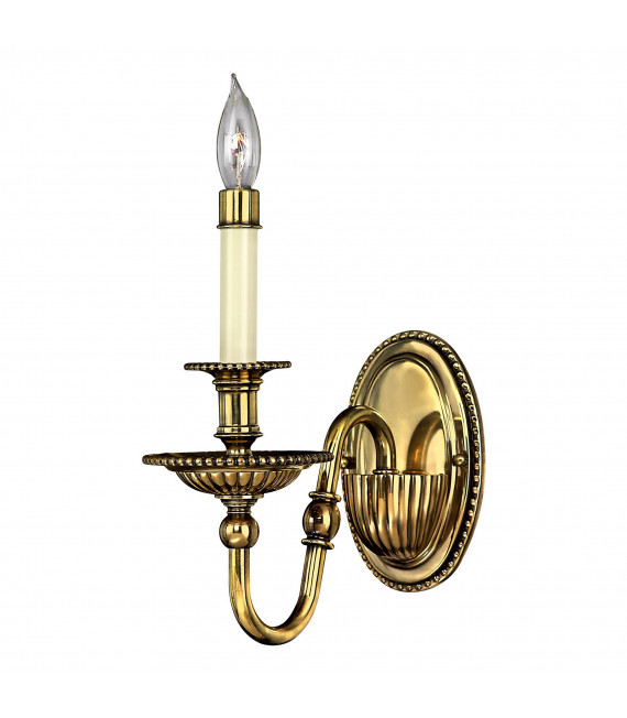 Bolla Wandleuchte, gebürstetes Nickel und Glas, 1 Glühbirne