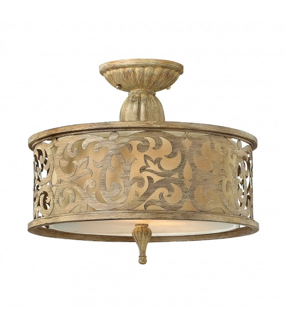 Plafoniera Carabel, champagne, 3 lampadine