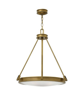 Lampada da soffitto, in ottone e vetro, 4 lampadine