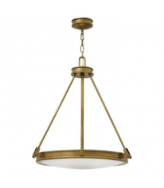 Lampada da soffitto, in ottone e vetro, 4 lampadine