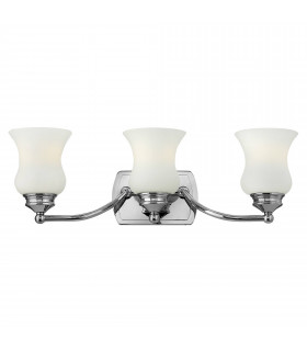 Lampada da parete Constance, cromo lucido e vetro opale, 1 lampadina