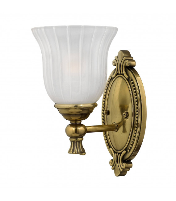 Applique Austen1, laiton poli et verre