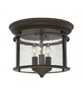 Lampada da soffitto Dunhill, bronzo e vetro