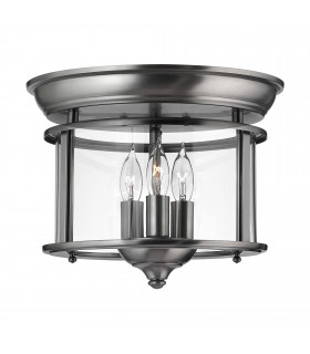 Lampada da soffitto Gentry, ottone lucido e vetro