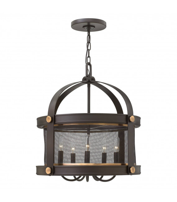 Lampada a sospensione Holden, zinco antico, 5 lampadine