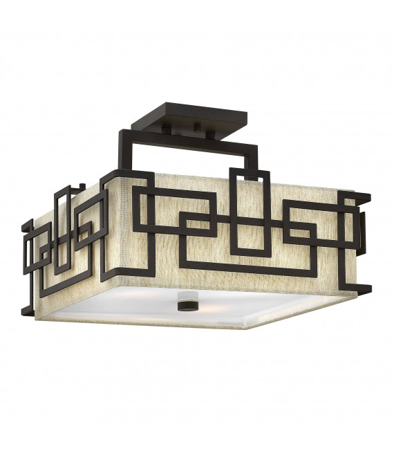 plafonnier ventilateur vintage 2 ampoules e27 max 60w brun patiné