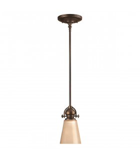 Mayflower Anhänger, gealtert Bronze und Glas, 6 Zwiebeln
