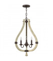 Applique Middlefield, fer et bois, 2 ampoules