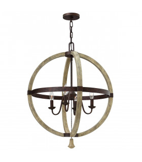 plafonnier ventilateur vintage 2 ampoules e27 max 60w brun patiné