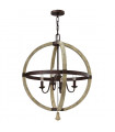 plafonnier ventilateur vintage 2 ampoules e27 max 60w brun patiné
