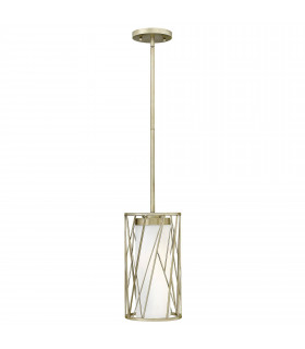 Applique, argento e vetro, 1 lampadina