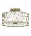 plafonnier ventilateur vintage 2 ampoules e27 max 60w brun patiné