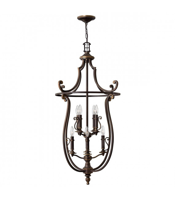 Colgante Plymouth, bronce envejecido, 4 bombillas