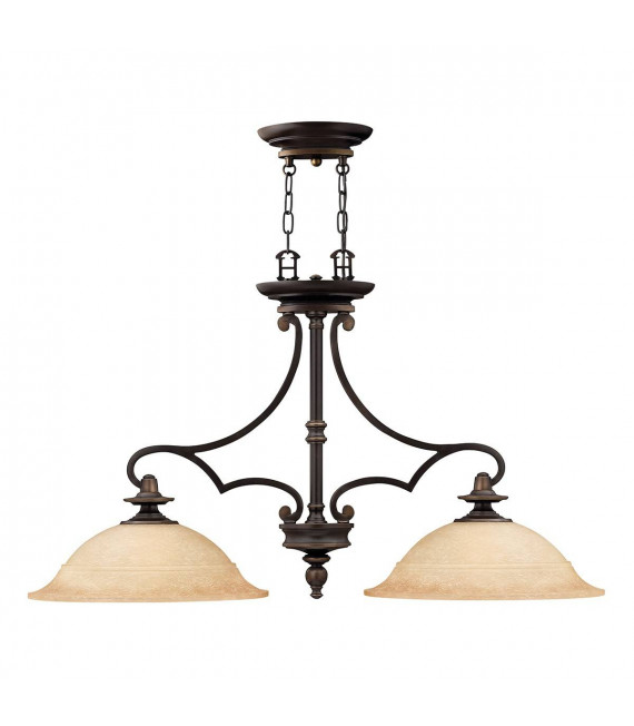 Pendente Plymouth, bronzo invecchiato, 4 lampadine