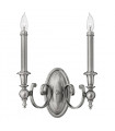 Applique Yorktown, nickel brossé, 1 ampoule