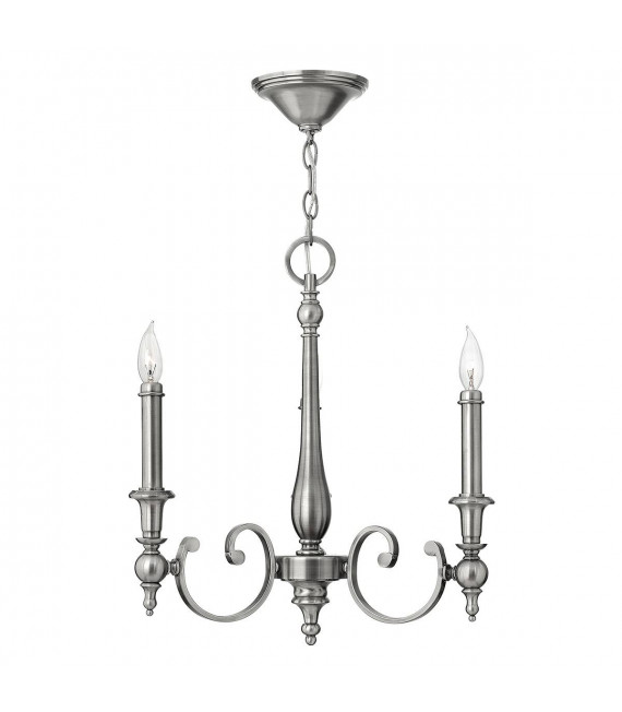 Yorktown Wandleuchte, gebürstetes Nickel, 2 Glühbirnen