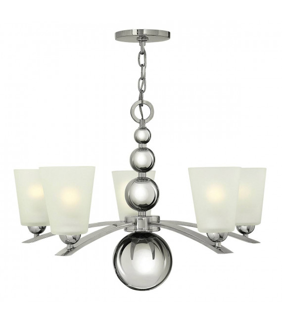 Zelda Wandleuchte, poliertes Nickel, 1 Glühbirne