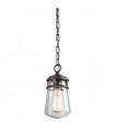 Suspension Halleron, bronze et verre