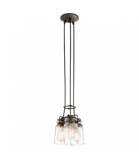 plafonnier ventilateur vintage 2 ampoules e27 max 60w brun patiné