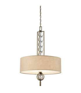 Aplique celestial, bronce y cristal satinado, 1 bombilla