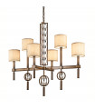 Suspension Celestial, bronze et cristal, 3 ampoules