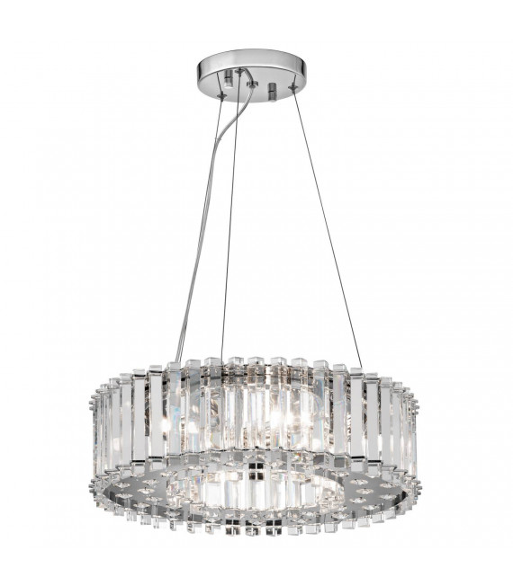 Lampada a sospensione Crystal Skye, ovale, 8 lampadine