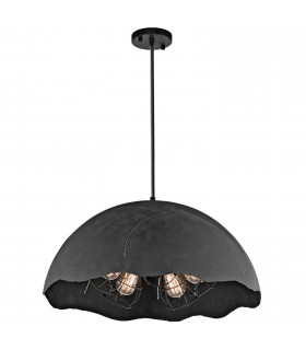 Lampada a sospensione frattura, zinco antico, 3 lampadine