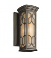 Applique Franceasi, bronze antique et verre ambre, moyenne