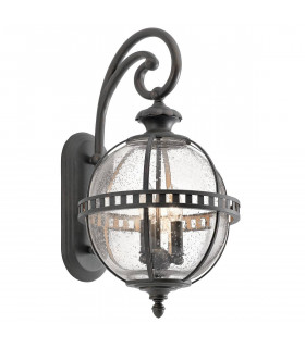 Lampada a sospensione Halleron, bronzo e vetro
