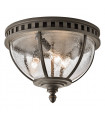 plafonnier ventilateur vintage 2 ampoules e27 max 60w brun patiné