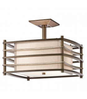 plafonnier ventilateur vintage 2 ampoules e27 max 60w brun patiné