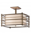 plafonnier ventilateur vintage 2 ampoules e27 max 60w brun patiné